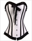 Corset Branco e preto P M G GG (C078 )