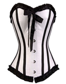 Corset Branco e preto P M G GG (C078 )